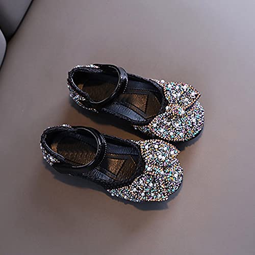 sfdgfhyf Toddler Girls First Walking Foot Warmer Girls' Single Shoes Spring And Autumn Colored Diamond Bow Knot Small2