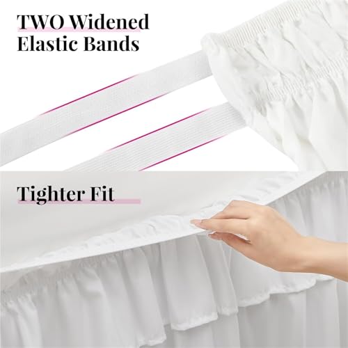 Faldón de cama elástico sin levantar colchón con volantes multi ruffles 5