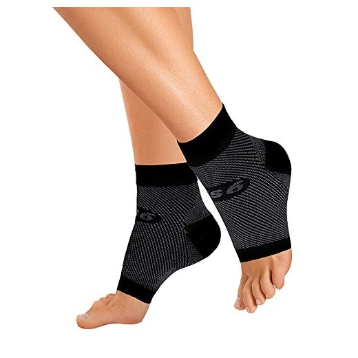 OrthoSleeve FS6 Compression Foot Sleeve - Orthopedic Brace for Pain Relief, Plantar Fasciitis, Swelling, Achilles Tendonitis, Heel Pain