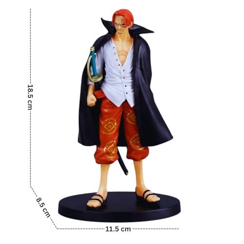 Image of Anime Cartoon Character Action Figure | Limited Edition | Attractive Lightweight Durable Toy Figures for Home Decors Office Desk and Study Table (Shanks)