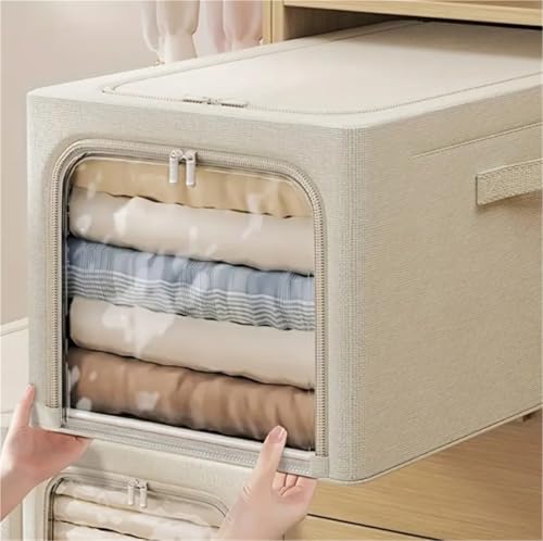 Cajas para mudanzas plegables con ventana para organizar colchas y ropa 5