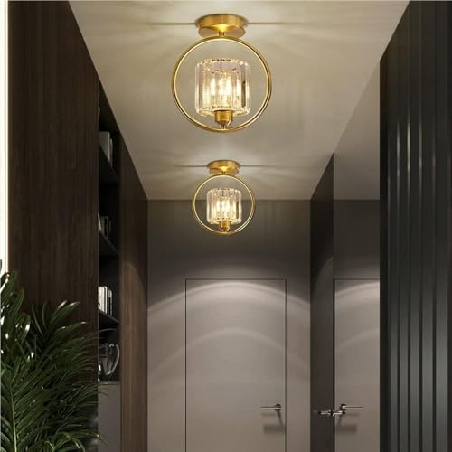 Plafonnier semi-encastré en cristal luminaire moderne de cuisine