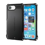 エレコム iPhone 16e ケース [衝撃吸収 フィルム付き] 耐衝撃 衝撃吸収 ZEROSHOCK ワイヤレス充電対応 レンズ保護 ストラップホール付き ブラック PM-A25SZEROBK