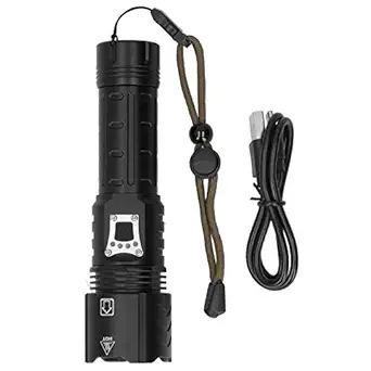 UBERSWEET Camping Flashlight, 3000Lm Portable Rotating Telescopic Zoom Electric Torch, for Night Lighting Hiking Tourism Mountaineering Hiking Camping'