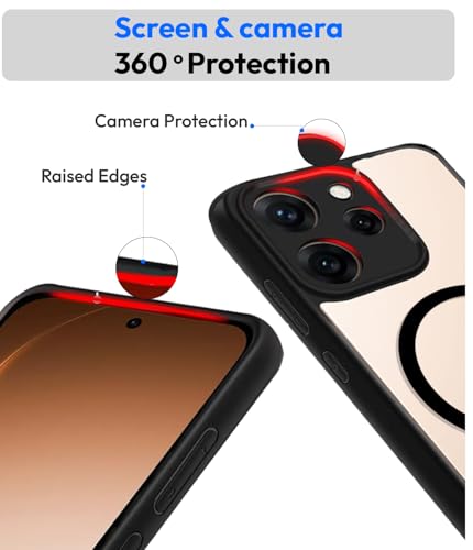 Image of KAPAVER Essential Case for Oppo Reno 15 Pro MagSafe, Magnetic | Oppo Reno 15 Pro Back Cover (Magnetic - Black)