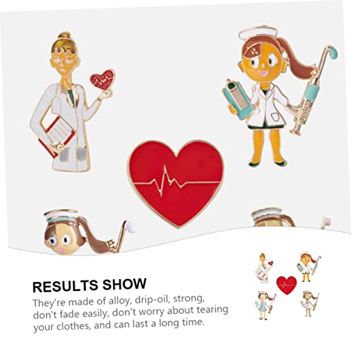 Broches forme de cœur égayer une blouse médicale accessoires vêtements - 4