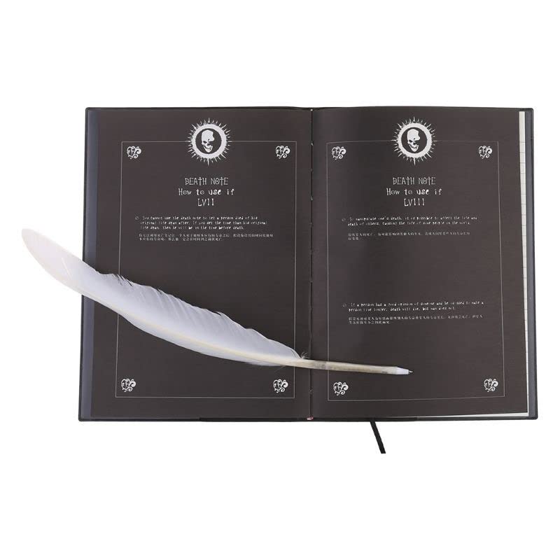 zeszyt， Nowy komiks Death Note: Cosplay i długopis z piórem, animacja, sztuka, dziennik pisania(25cmx18cm)