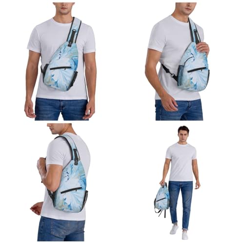 Bolso cruzado negro y blanco para hombres y mujeres miniatura 7