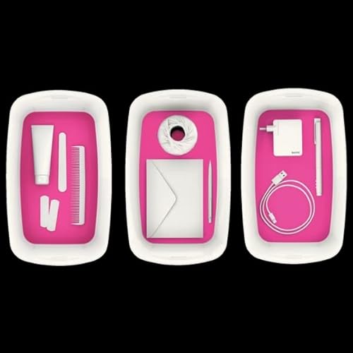 Leitz MyBox Pequeña con tapa, Caja de almacenaje para casa o la oficina, 5 litros, A5, Blanco/Rosa metalizado, Plástico brillante, 52291023 - imagen 20