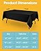 Niuara Black Rectangle Table Cloth - 6 Pack, 60