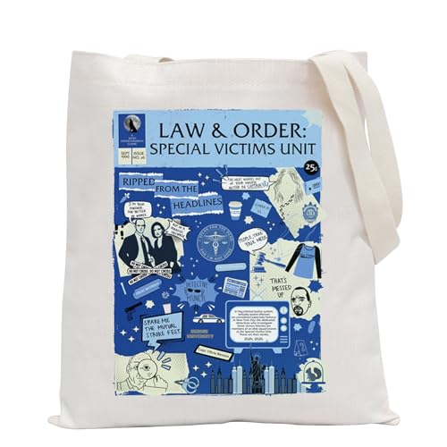 POFULL Crime Fans Gift Law Detective Team Merch Detective Olivia Benson Gift SVU TV Show Gift pecial Victims Unit Tote Bag (SPECIAL VICTIMS CA)