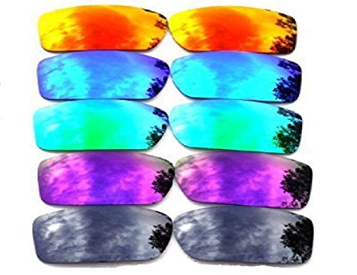 Galaxy Replacement Lenses for Oakley Gascan Black&Purple&Green&Blue&Red Color Polarized 5 Pairs,