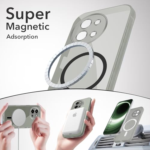 Image of Jkobi Lifetime Anti-Yellow MagSafe Compatible Clear Back Cover Case for Vivo T3X 5G (Sleek Hard Crystal | Shockproof and Camera Protection)