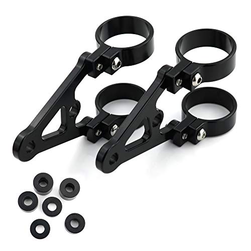 motorcycle headlight mount - Xitomer 1 Pair for Front Fork Tubes 50mm, CNC Mount Headlight Brackets, Head Lamp Holder for 7