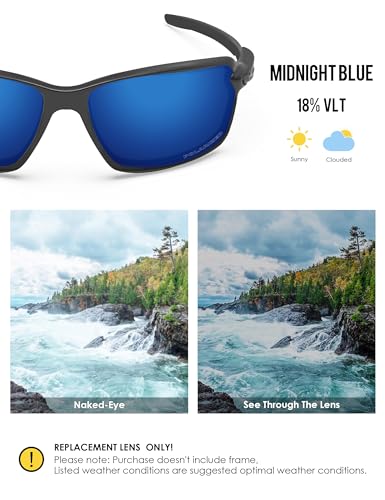 Image of BLAZERBUCK Anti-salt Polarized Replacement Lens for Oakley Carbon Shift OO9302 Sunglass