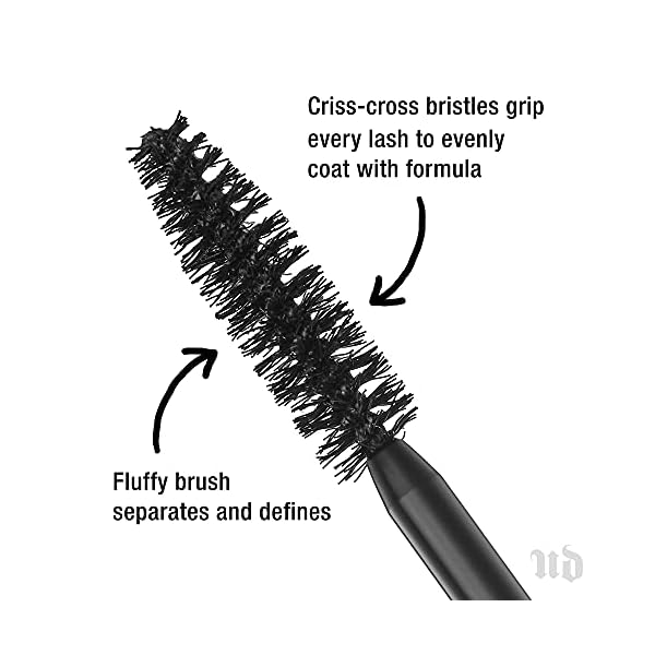 Urban Decay Perversion Volumizing Mascara, Black Lengthening Mascara, Buildable Lash Volume & Length, Longwear, Non-waterproof, Clump-free Lash Lift, Cruelty-free, Paraben-free, Intense Black