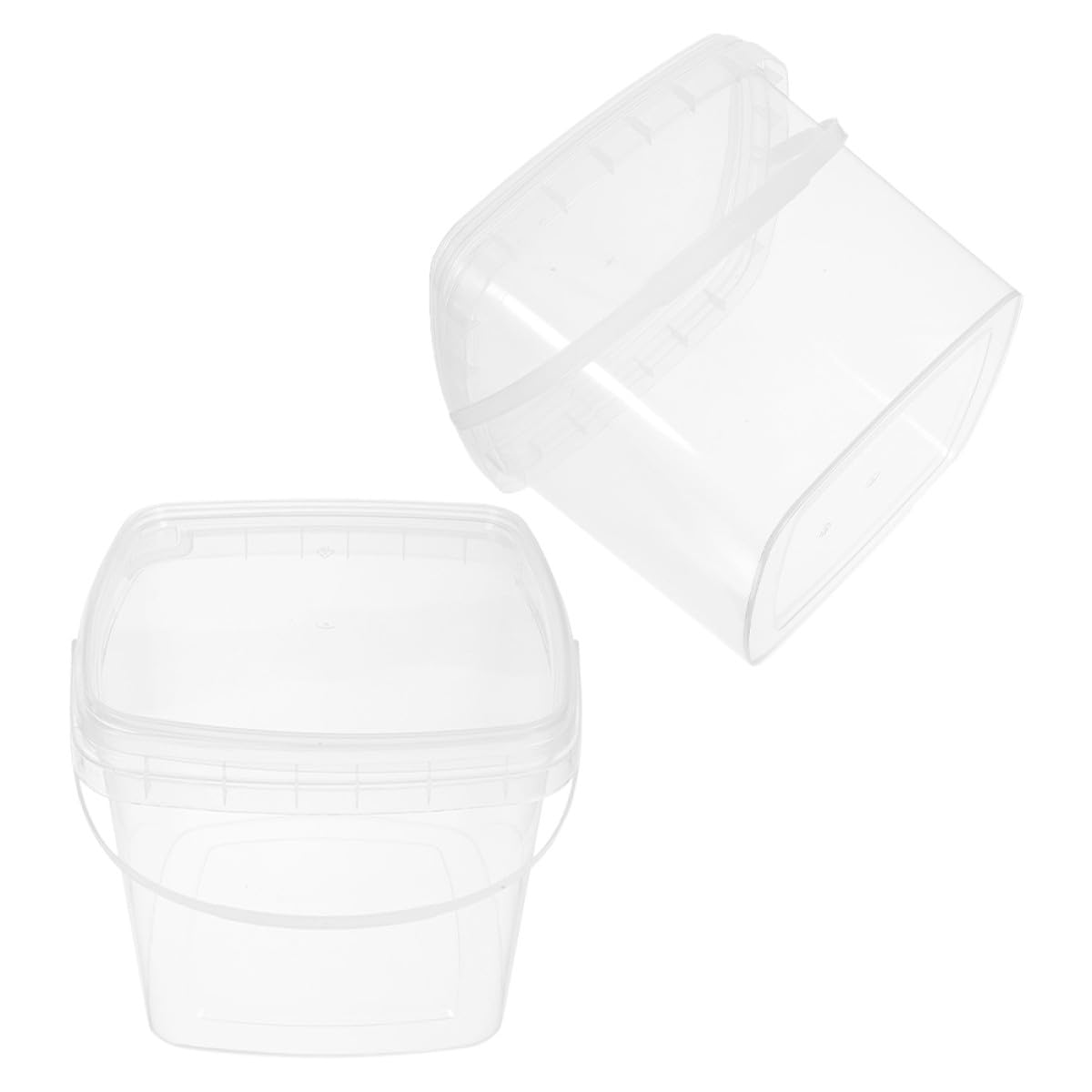 Seau plastique carré 5l léger récipient stockage alimentaire étanche SEWACC