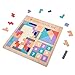 EKKONG Puzzle de Madera Tetris, Tangram Madera, Puzzle de Madera, Juguetes Montessori, Juguetes educativos para Niños (3 in 1)