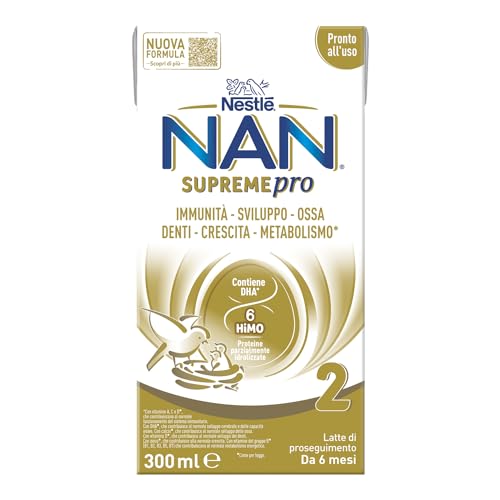 NESTLÉ NAN SUPREMEpro 2 Latte di Proseguimento Liquido da 6 mesi, 12 Brick da 300ml (3,6L)