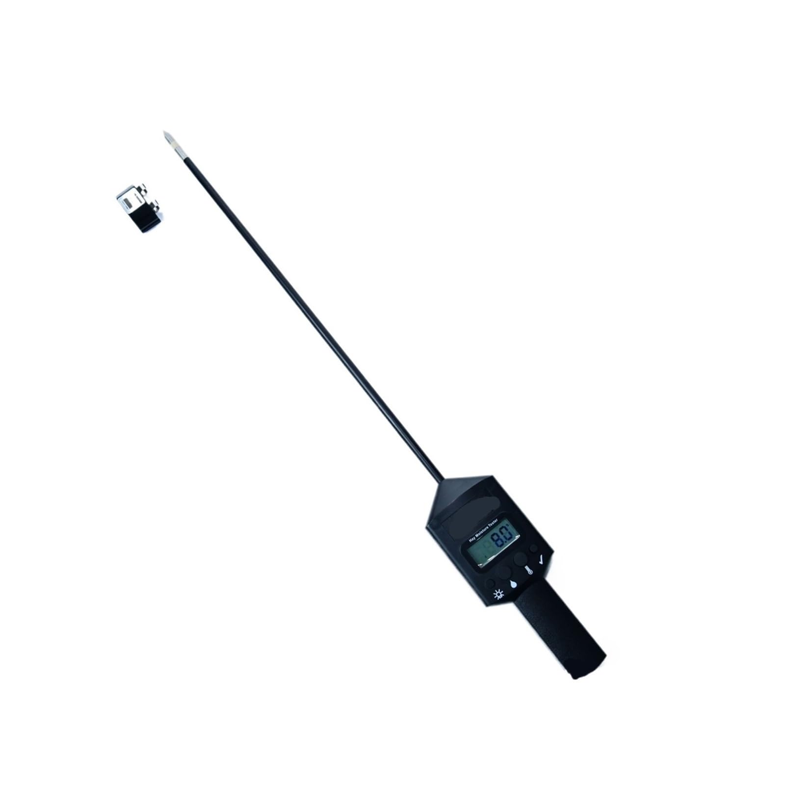Feuchtigkeitsmesser, Grasfeuchtigkeitsmessgerät, Einstab-Grasfeuchtigkeitstemperaturtester, mit Kalibrierungsfunktion, schnelle Messung