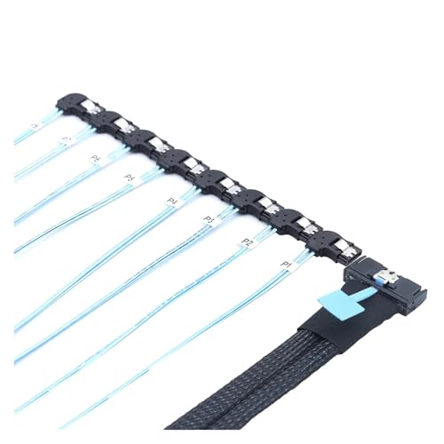 Cable Adaptador MCIO S-AS SFF-8654 a 8 SATA 7P 0.5m miniatura 2