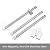 BTCDR 67557 Burner Tubes Replacement Parts for Weber Summit 460 470 Gas Grill Models, 6 Pack Pipe Grill Burner Tubes, Stainless Steel