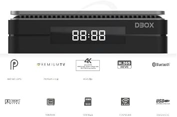 xsarius made to enjoy dbox 4k android 9 tv box gigabit lan bluetooth 5.0 dolby digital 2-in-1 bluetooth remote control wifi wifi livetv app hdr10 + 2gb 16gb + hm-sat hdmi cable