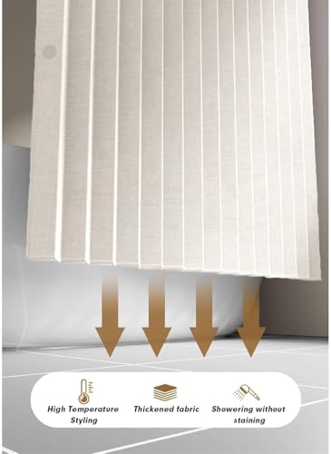 Rideaux pliants occultants pour masquer et isoler une porte beige