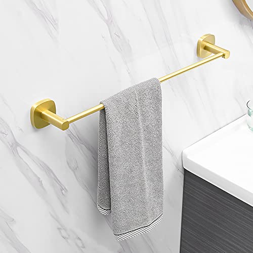 Toallero de oro cepillado en aluminio para baño y cocina, estante de pared elegante 5