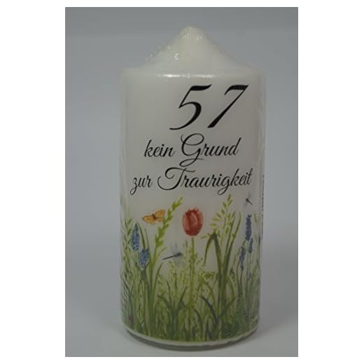 Vela de cumpleaños número 57