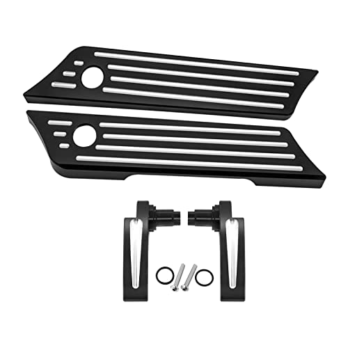 Amazicha cubierta de cierre para alforjas duras de aluminio CNC compatible con Harley Davidson Touring 2014-2024 miniatura 1