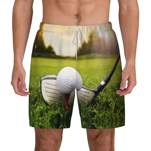 Short de bain pour le surf et la plage motif golf masculin