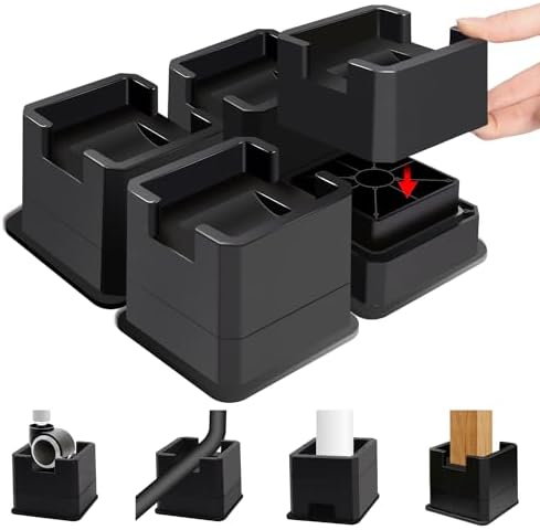 Amazon.com: Sunifier Bed Risers 2 inches (1+1 inches) Heavy Duty ...