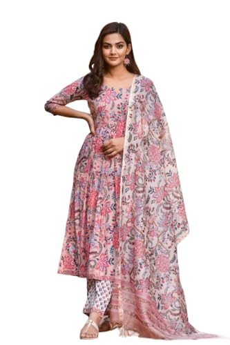 LookMark Women's Cotton Blend Kurta Set