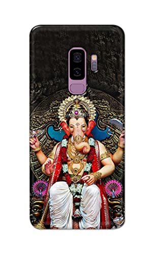 Image of PRINTFIDAA Lord Ganesh Bappa Moriya Printed Designer Hard Back Case Cover for Samsung Galaxy S9 Plus, G965F, G965F /DS, G965U, G965W, G9650 -(SF) MVN1010