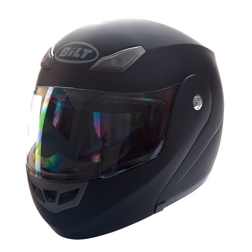 BILT Demon Modular Motorcycle Helmet - SM, Matte Black