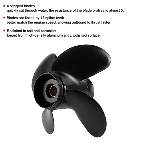 Yctze-propeller, Buitenboordmotorpropeller met Hoge Stuwkracht Aluminiumlegering 4-bladen Motorpropeller Geschikt voor Hon-da-buitenboordmotor 35-60HP Vervanging van Motorpropeller - Image 6
