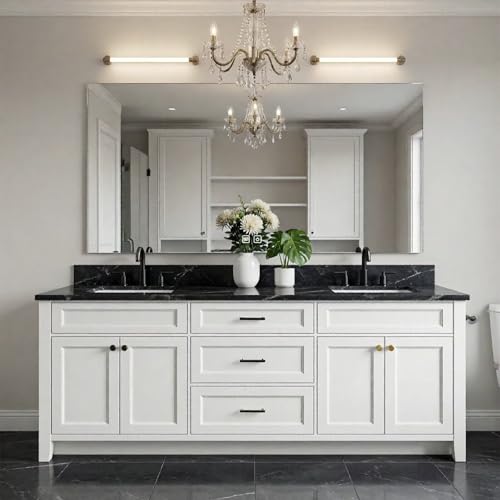 High QLO 92IN Double Sink Bathroom Vanity - Modern Simplicity