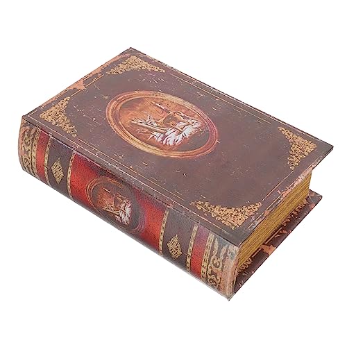 Operitacx Caja De Almacenamiento De Madera, Caja De Almacenamiento De Caja De Biblia, Caja De Dulces Con Cubierta De Biblia, Organizador De Decoración Navideña