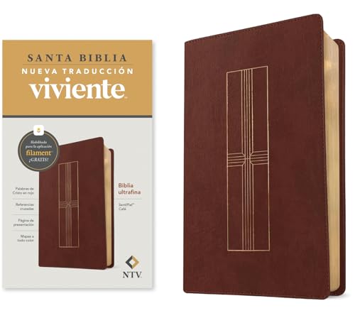 Biblia ultrafina NTV, con Filament (SentiPiel, Café, Letra Roja) (Spanish Edition)