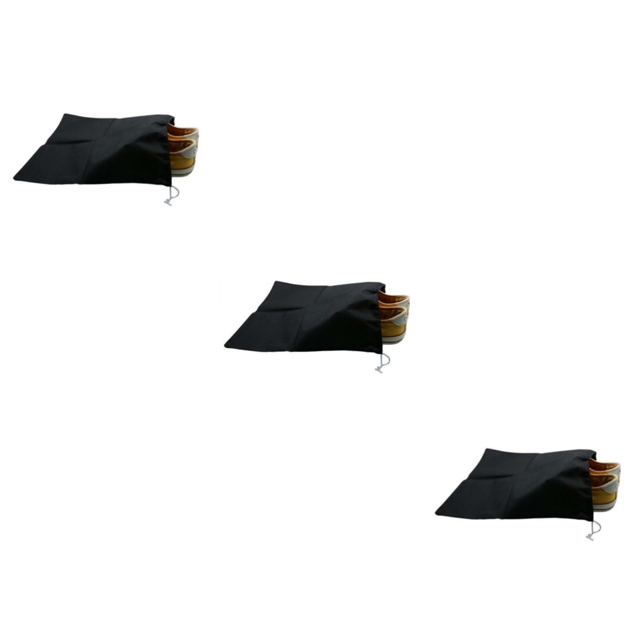 3stücke Pack Von Praktischen Schuhbeuteln Stoff Für Und Camping Und Staubdicht Schwarz Schutz Aufbewahrung Ihrer Schuhe