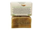 Funky Soap Aloe Vera & Neem Olio Shampoo BAR, 100% Naturale Fatto a Mano, 1 BAR di 120g