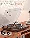 Turntables Belt-Drive Record Player with Wireless Output Connectivity, Vinyl Player Support 33&45 RPM Speed Phono Line USB Digital to PC Recording with Advanced Magnetic Cartridge&Counterweight