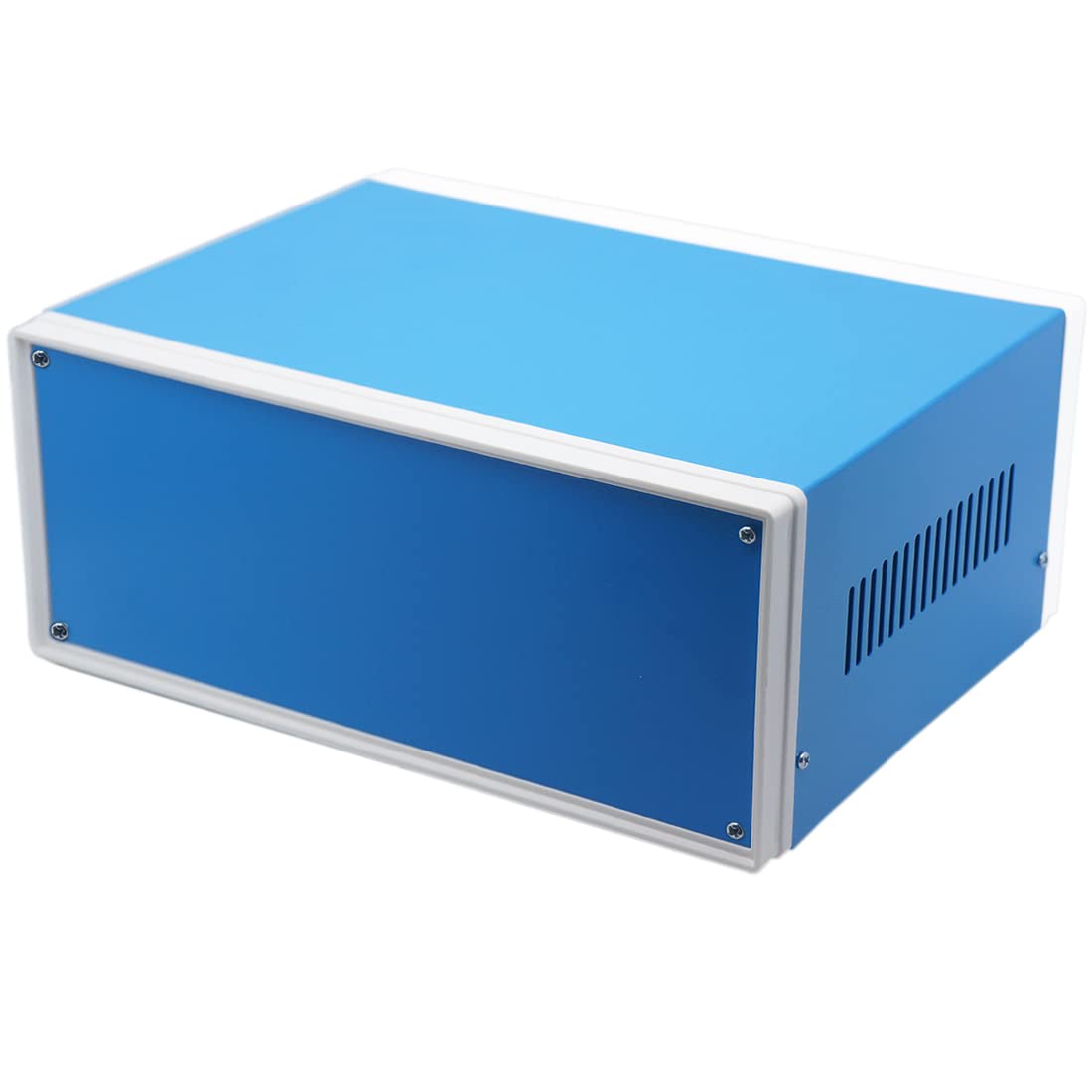 Zulkit Electronic Enclosures Blue Metal Enclosure Project Case DIY Box Junction Case Enclosure Preventive Case 12.6x10.6x4.7inch (320x268x120mm)