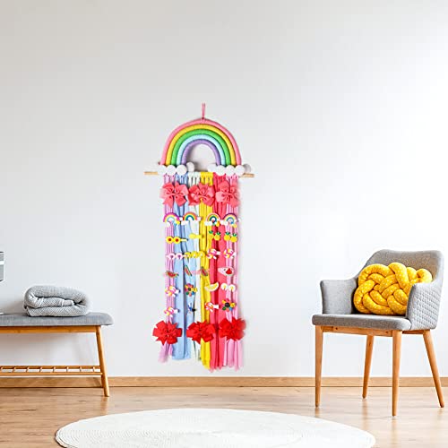 Uposao Haarspangen Aufbewahrung Halter,Regenbogen Haarspangenhalter für Mädchen Haarschleifenhalter zum Aufhängen Haarklammern Organizer Haarschmuck Haarclips Halter Wandbehang Dekor Heimdekoration