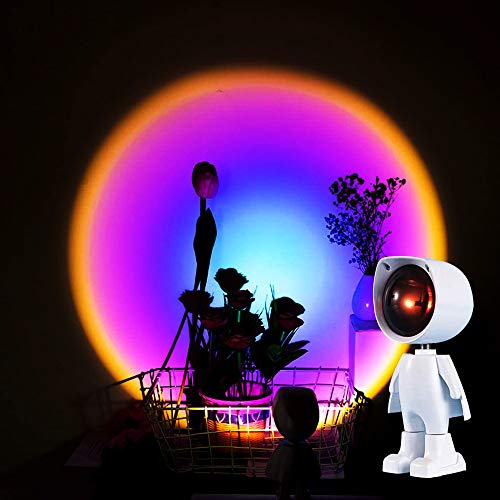 Sunset Projection Led Light Robot Figure Lamp Projector Rainbow Atmosphere Lamp Modern Led Floor Light Night Light For Living Room Creative Personality Background Wall Decoration Projector Lamp #TOP11