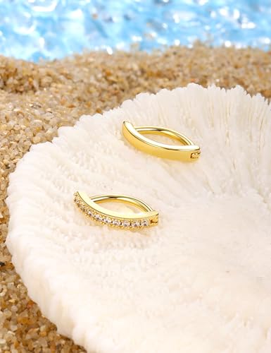 FIASASO 2Pcs 14G Clicker Belly Button Ring for Women Surgical Steel CZ Opal Belly Ring Simple Reverse Navel Rings Body Jewelry3