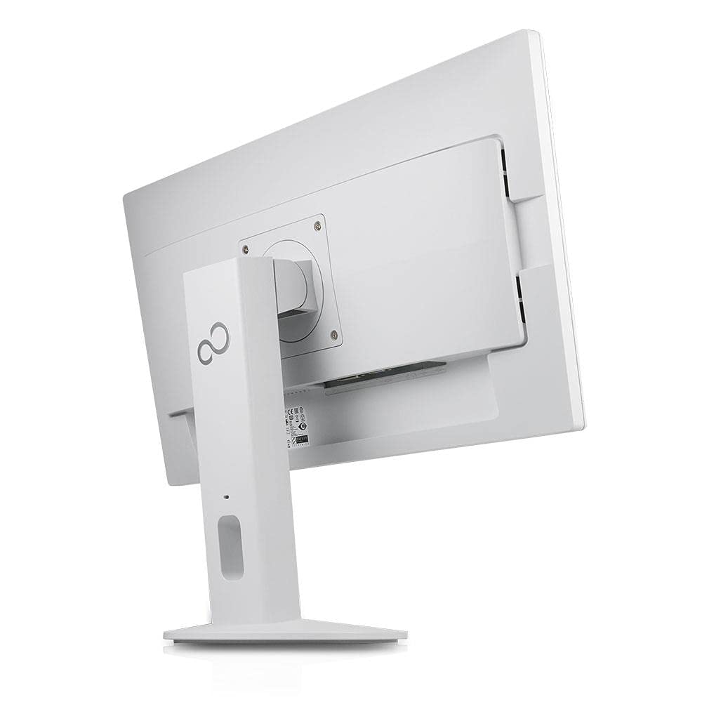 Fujitsu B24-8 T 24 Zoll Business Computer Monitor, Desktop Gaming Monitor, FHD 1080p, (DisplayPort, VGA, DVI, Neigbar, VESA), PC Bildschirm (Generalüberholt), Weiß / Hellgrau