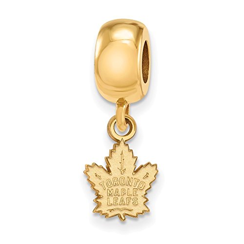 Toronto Maple Leafs Bead Charm Extra Small (3/8 Inch) Dangle (Gold Plated)