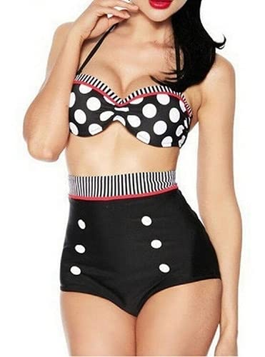 Biquíni Cintura Alta Hot Pants Vintage Retrô Pin Up Poá Tamanho:GG